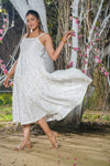 Bombay Paisley White Printed Tiered Boho Dress