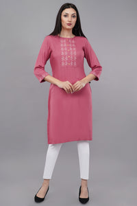 Embroidered Straight Kurta