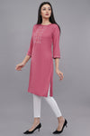 Embroidered Straight Kurta