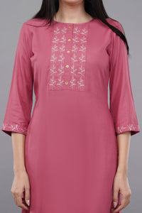 Embroidered Straight Kurta