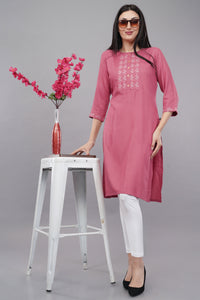 Embroidered Straight Kurta