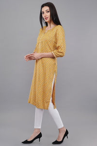 Leaf Print Straight Kurta