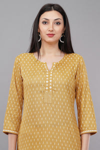 Leaf Print Straight Kurta