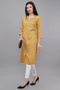 Leaf Print Straight Kurta