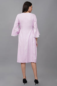 Womens's Lilac Embroidered Dress