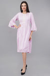 Womens's Lilac Embroidered Dress