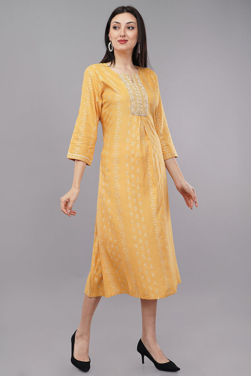 Printed A-Line Kurta