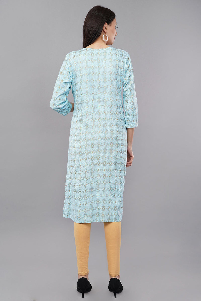 Jaal Print Straight Kurta