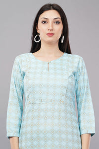 Jaal Print Straight Kurta