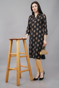 Floral Butta Print Straight Kurta