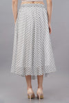 Wardrobe Printed Off White Pleated Skirt