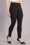 Shruthi Stretch Churidar Leggings || BLACK