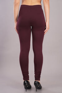 Shruthi Stretch Churidar Leggings || WINE