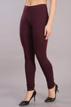 Shruthi Stretch Churidar Leggings || WINE