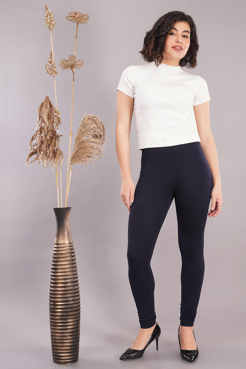 Shruthi Stretch Churidar Leggings || DARK NAVY