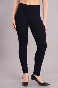 Shruthi Stretch Churidar Leggings || DARK NAVY