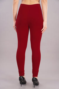 Shruthi Stretch Churidar Leggings || DEEP RED