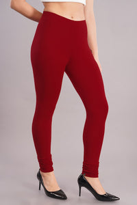 Shruthi Stretch Churidar Leggings || DEEP RED