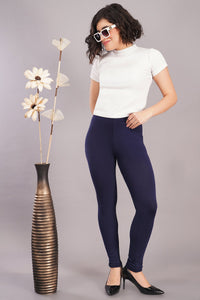 Shruthi Stretch Churidar Leggings || LT NAVY