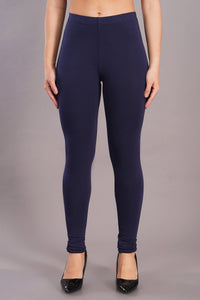 Shruthi Stretch Churidar Leggings || LT NAVY