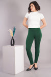 Shruthi Stretch Churidar Leggings || BOTTLE GREEN