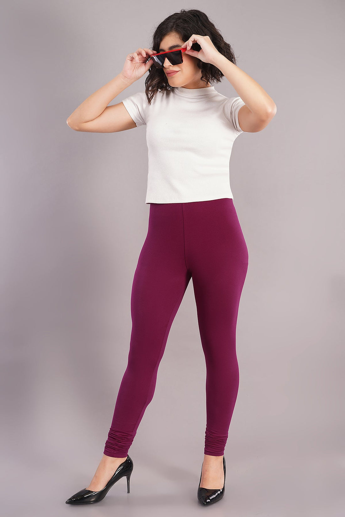 Shruthi Stretch Churidar Leggings || MEJANTA