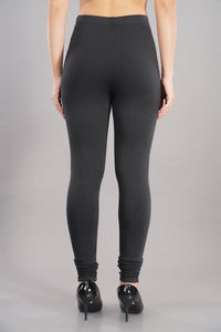 Shruthi Stretch Churidar Leggings || DK GREY