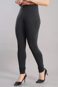 Shruthi Stretch Churidar Leggings || DK GREY