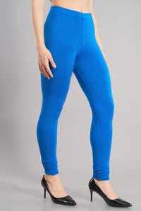 Shruthi Stretch Churidar Leggings || PEPSI BLUE