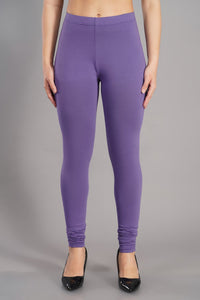 Shruthi Stretch Churidar Leggings || LAVENDER