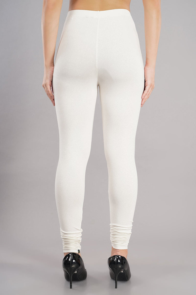 Shruthi Stretch Churidar Leggings || OFF WHITE