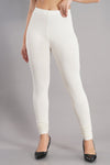 Shruthi Stretch Churidar Leggings || OFF WHITE