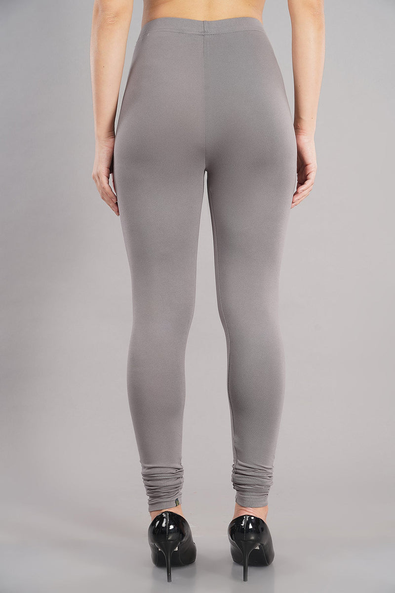 Shruthi Stretch Churidar Leggings || STEEL GREY