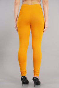 Shruthi Stretch Churidar Leggings || MUSTED YELLOW