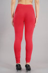 Shruthi Stretch Churidar Leggings || CORAL