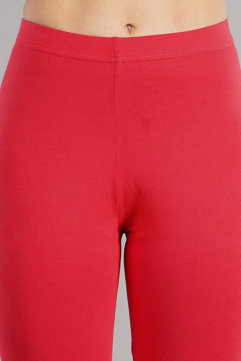 Shruthi Stretch Churidar Leggings || CORAL