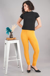 Shruthi Stretch Churidar Leggings || GOLDEN YELLOW