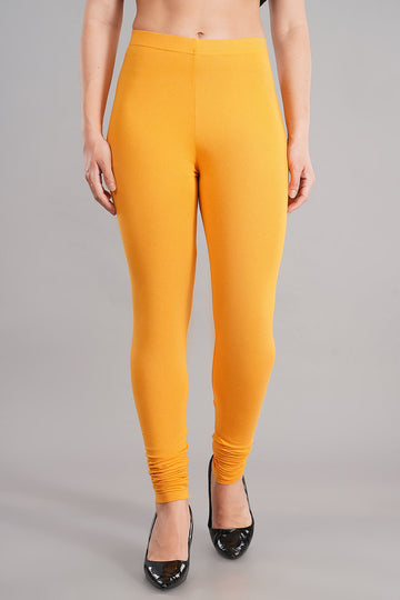 Shruthi Stretch Churidar Leggings || GOLDEN YELLOW