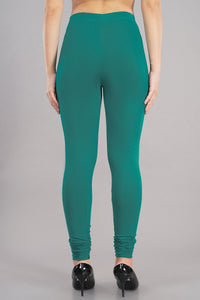 Shruthi Stretch Churidar Leggings || RAMA GREEN