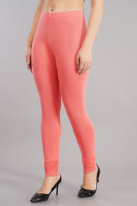 Shruthi Stretch Churidar Leggings || LIGHT CORAL