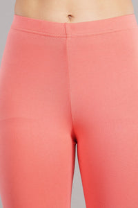 Shruthi Stretch Churidar Leggings || LIGHT CORAL