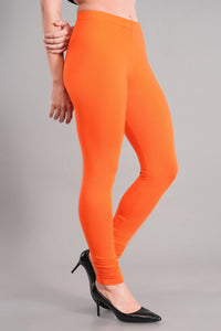 Shruthi Stretch Churidar Leggings || LIGHT ORANGE