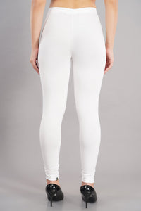 Shruthi Stretch Churidar Leggings || WHITE