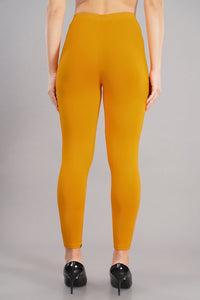 Shruthi Ankle Length Leggings with elasticated Waist||MANGO YELLOW