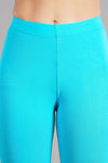 Shruthi Ankle Length Leggings with elasticated Waist||SKY BLUE