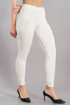 Shruthi Ankle Length Leggings with elasticated Waist||OFF WHITE