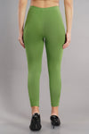 Shruthi Ankle Length Leggings with elasticated Waist||LIME GREEN