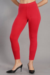 Shruthi Ankle Length Leggings with elasticated Waist||CORAL