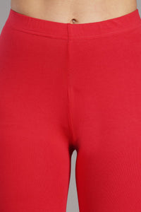 Shruthi Ankle Length Leggings with elasticated Waist||CORAL