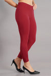 Shruthi Ankle Length Leggings with elasticated Waist||RED